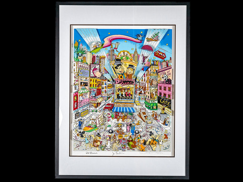 Charles Fazzino Limited Edition 3D Fine Art "Flintstones Broadway Toons"